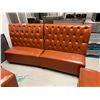 Image 1 : 4X 45" LONG BOOTH SEATS. 44" HIGH. DARK ORANGE COLOUR UPHOLSTERY. DAMAGE AS SHOWN IN PHOTOS