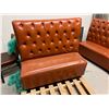 Image 2 : 4X 45" LONG BOOTH SEATS. 44" HIGH. DARK ORANGE COLOUR UPHOLSTERY. DAMAGE AS SHOWN IN PHOTOS