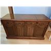 Image 1 : Console Stereo - Turntable and Speakers (Working 46" x 27" x 17")(Located Off-Site)