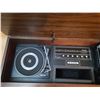 Image 3 : Console Stereo - Turntable and Speakers (Working 46" x 27" x 17")(Located Off-Site)