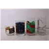Image 2 : (4) Retro Glass Tumblers - Pac Man, McDonalds, Holly Hobbie (One Glass Cracked)