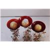 Image 3 : Christmas Glass candle Holder 3 Piece Set