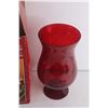 Image 2 : Floating Candle Holder+ 12' Red Hurricane Candle Holder