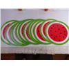 Image 2 : Watermelon Theme-(12) Placemats,($) Plastic Glasses,(2) Plastic Wine, Sticky Notepad