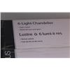 Image 2 : 6 Light Chandelier (NIB)