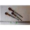 Image 1 : (3) Vintage Wooden Handled Chisels