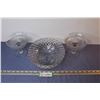 Image 1 : Cut Glass Bowl - (2) Dessert Dishes