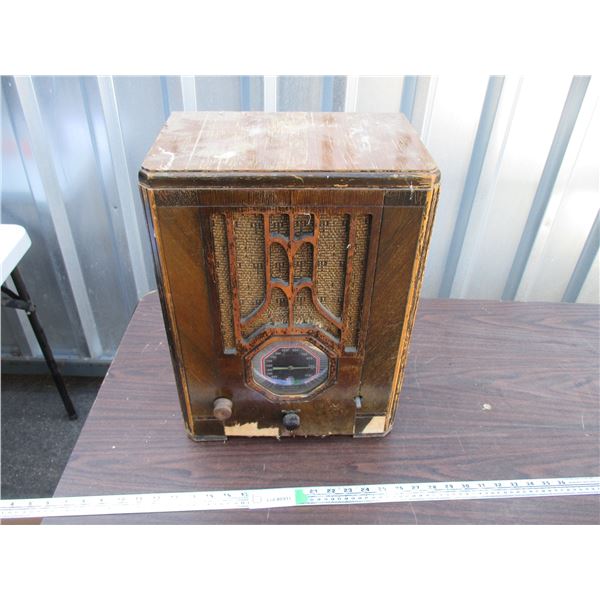 Deforest Crosley Wooden Radio Missing (1) Knob 13x8 by 18" Tall