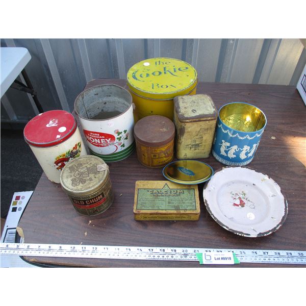 Lot of Collectable Tins + Misc.