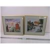 Image 1 : (2) Framed Oriental Styled Pictures (14.5x13.5)