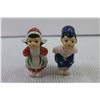 Image 2 : (2) Porcelain Figurines Salt and Pepper Shakers + Bowl + Chicken Cup