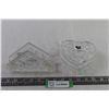 Image 1 : Pinwheel Crystal Heart Shaped Container + Pinwheel Crystal Napkin Holders