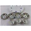 Image 3 : Decorative Tray + (3) Tea Cups and Saucers + Saucer