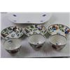 Image 4 : Decorative Tray + (3) Tea Cups and Saucers + Saucer