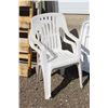 Image 2 : **Plastic Patio Table and Chairs - 53" x 36 1/2"