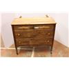 Image 3 : *Antique Dresser with Mirror on Castors - 17" x 38" x 35"