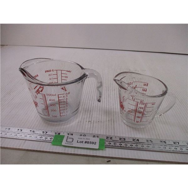 (2) Fire King Measuring Cups