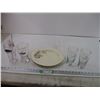 Image 1 : (4) Assorted Beer Glasses, Reusable Straws, + Platter