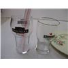 Image 2 : (4) Assorted Beer Glasses, Reusable Straws, + Platter