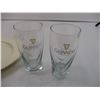 Image 3 : (4) Assorted Beer Glasses, Reusable Straws, + Platter