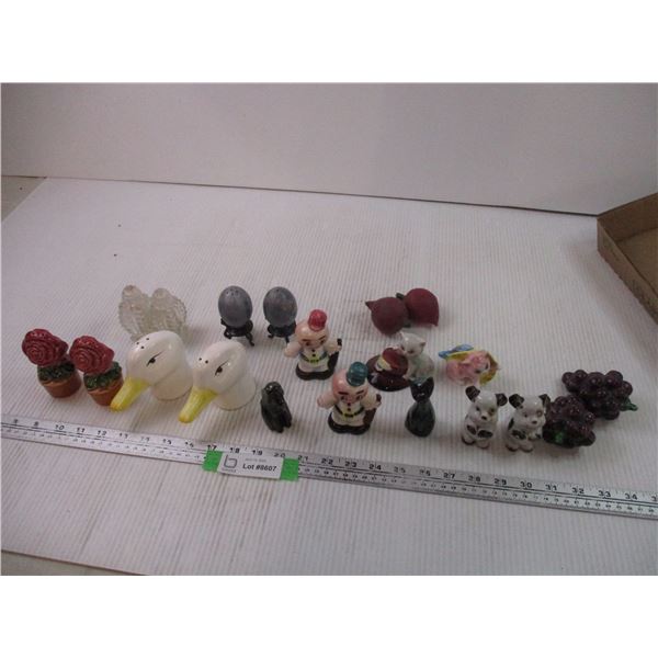 (9) Sets of salt and Pepper Shakers