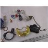 Image 3 : Belt Buckle, Watch, Keychains, and Costume Jewellery