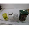 Image 1 : (3) Assorted Storage Containers + Collector Tin