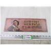 Image 1 : Cowgirl Tin Sign (15x5)
