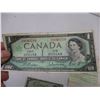 Image 2 : (3) Canadian one Dollar Bills (1954 and 2-1967) +(7) Check Slips