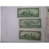 Image 5 : (3) Canadian one Dollar Bills (1954 and 2-1967) +(7) Check Slips