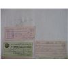 Image 6 : (3) Canadian one Dollar Bills (1954 and 2-1967) +(7) Check Slips