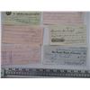 Image 7 : (3) Canadian one Dollar Bills (1954 and 2-1967) +(7) Check Slips