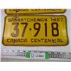 Image 3 : Pair of 1967 Saskatchewan License Plates