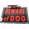 Image 3 : Genesport Speed Bag - Tin Beware of Dog Sign - Wooden Pegs