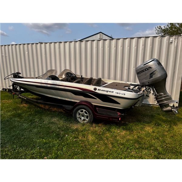 2005 Ranger Reata 180VS with Trailer (130 HP Honda 4 Stroke, Live Wells, Storage, Low Range Fish Fin