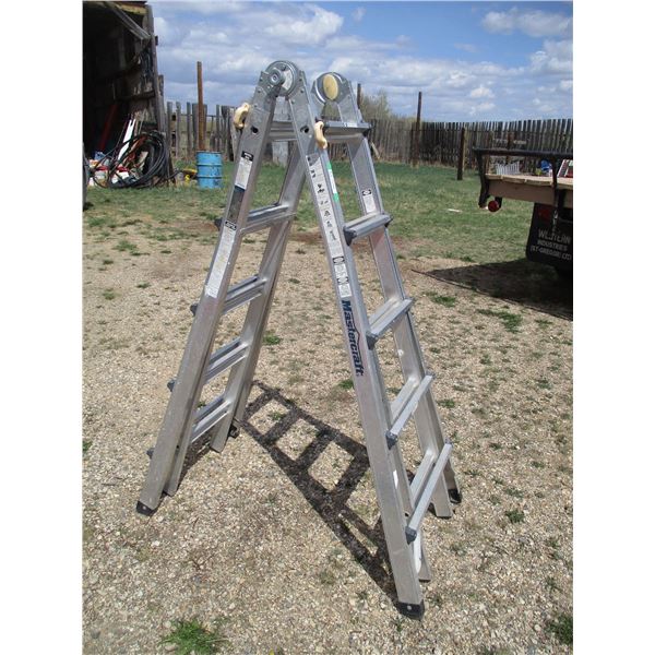 Mastercraft Folding Extension Ladder (20ft) Yellow Handles Bodnarus