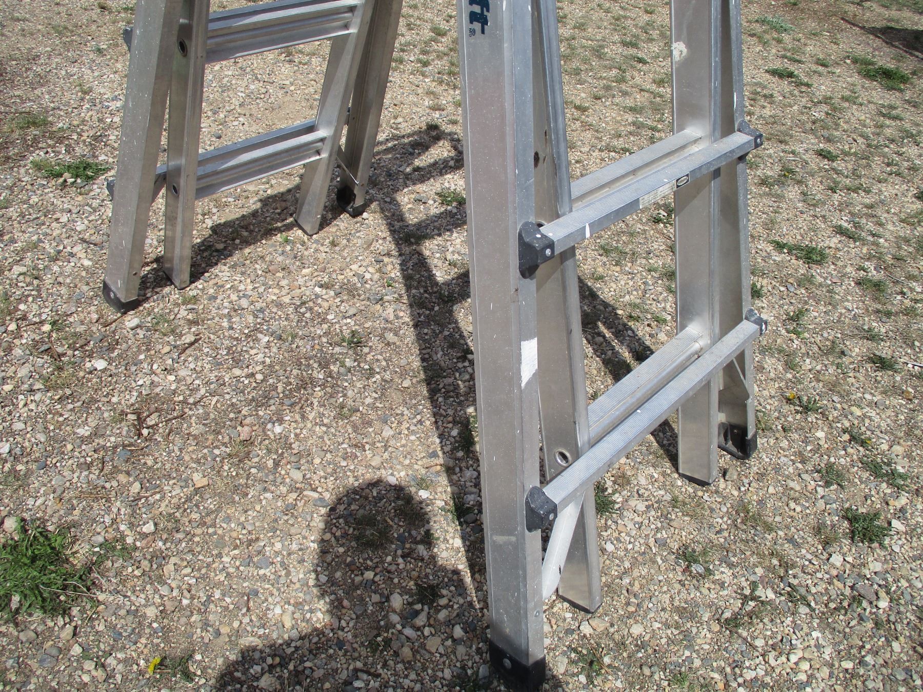 Mastercraft Folding Extension Ladder (20ft) Yellow Handles Bodnarus