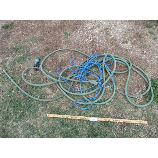 Extension Cord. Water Hose