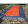 Image 1 : Orange and Blue Tarp (18ft x 9 ft)