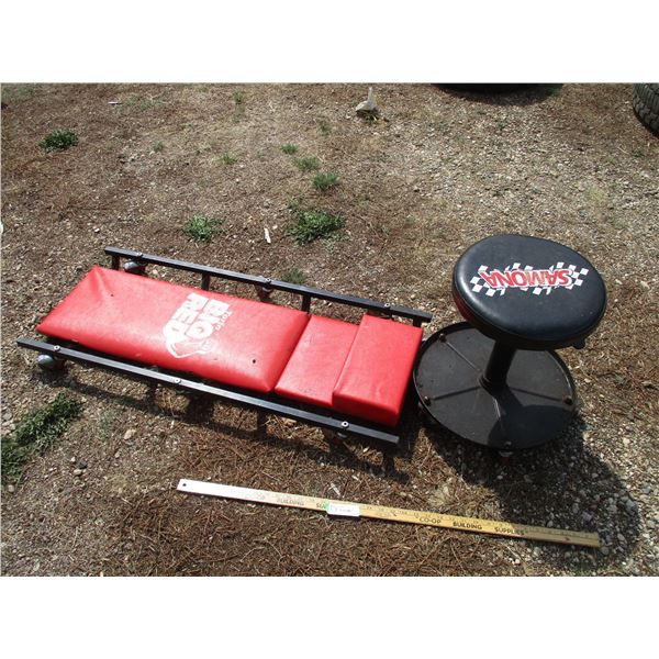 Floor Creeper with Shop Stool