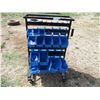 Image 1 : Parts Rack with Bins on Wheels (44in tall)
