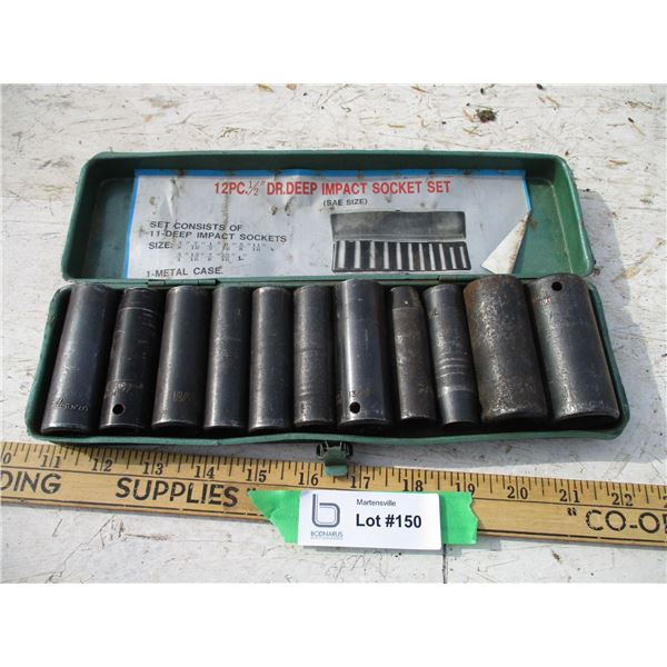 11 Piece Deep Socket Set (1/2in)