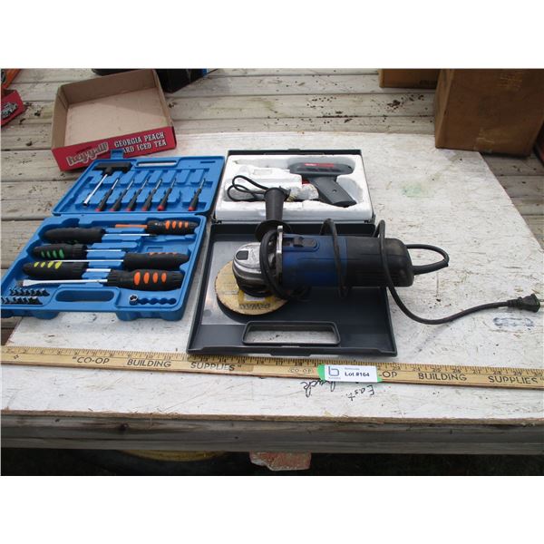 Wheeler 8200 Soldire Iron, Screw Driver Set, Angle Grinder