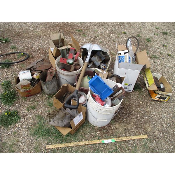 Gate Hinges, Starter(Used), Scrap Iron, Grain Shovel, Misc.
