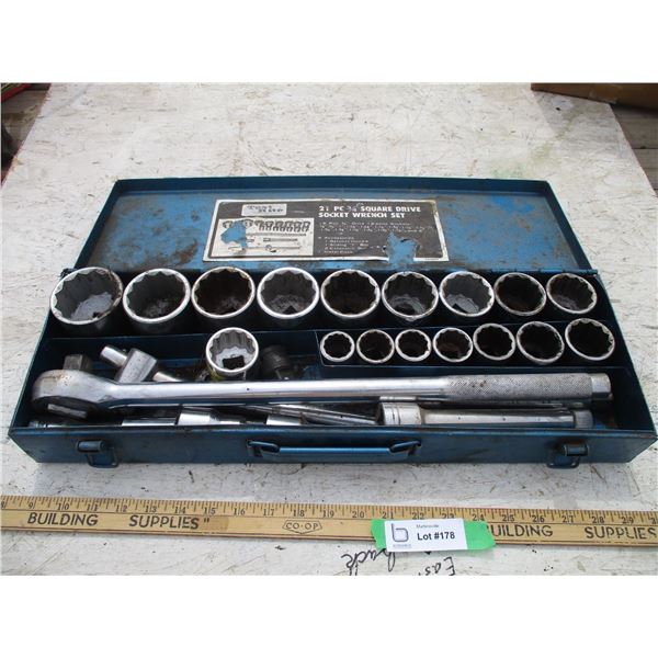 21 Piece Socket Wrench Set (3/4in Drive)