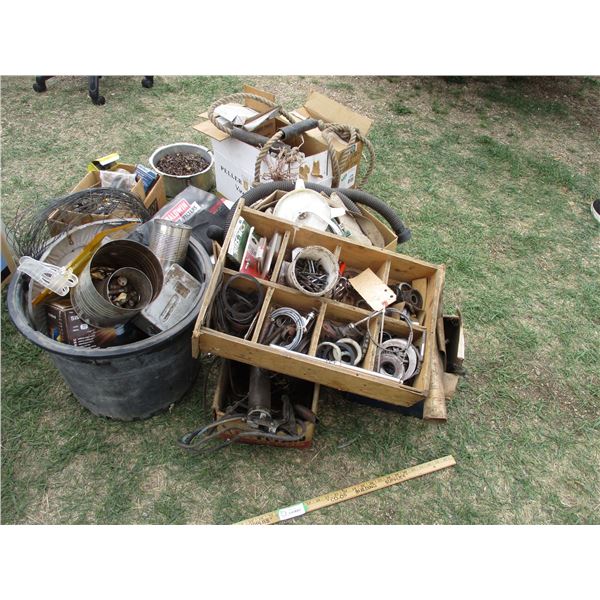 Tow Rope, Tractor, Grease Guns, Grass Seader, Misc.