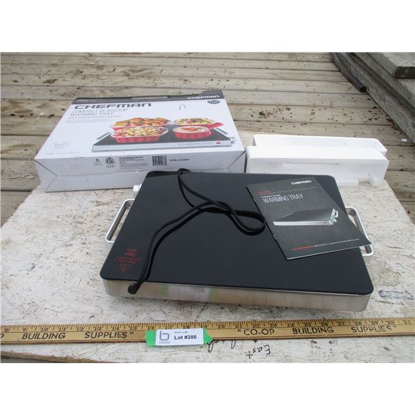 Compact Glass Top Warming Tray
