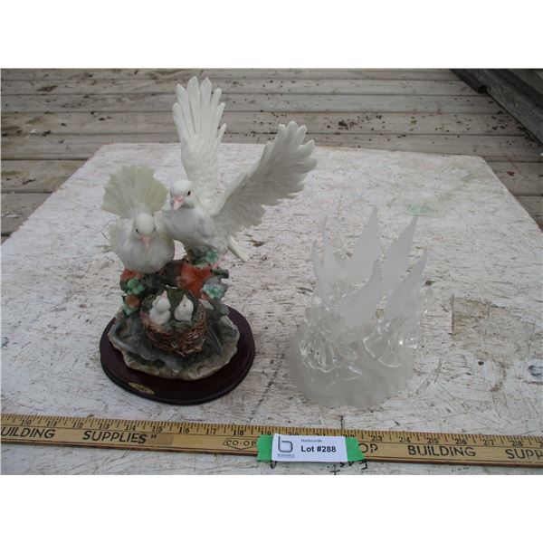 (2) Bird Decorations (11in Tall), Angel Decorations