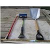 Image 1 : Squeegee, Grain Dipper, Aluminum Shovel
