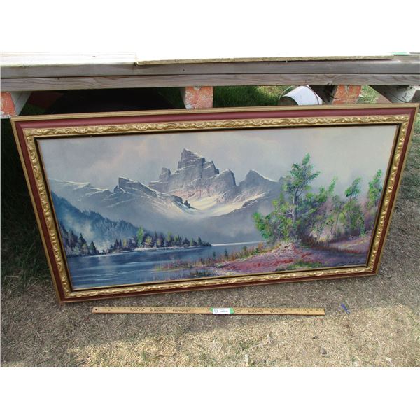 Scenic Picture (53in x 28in) Signed Wilmer